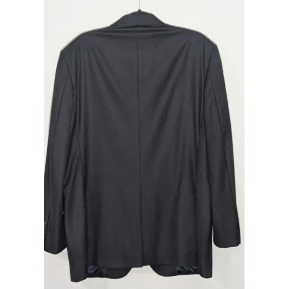 Brooks Brothers Makers Merchants Saxxon Wool Madison Fit 46L Black Suit Jacket